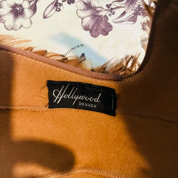 Elegant Pheasant Feathered Vintage 1950’s Women's Hat in Orange and Black - Picture 6 of 6